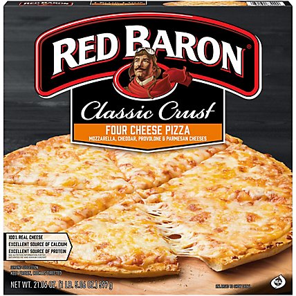 Red Baron Pizza Classic Crust Four Cheese - 21.06 Oz - Image 2