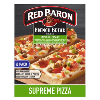 Red Baron Pizza French Bread Singles Supreme 2 Count - 11.6 Oz - Image 1