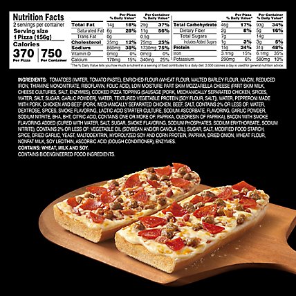Red Baron Pizza French Bread Singles Three Meat 2 Count - 11 Oz - Image 4