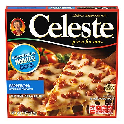 Celeste Pepperoni Pizza For One Individual Microwavable Frozen Pizza - 5 Oz - Image 2