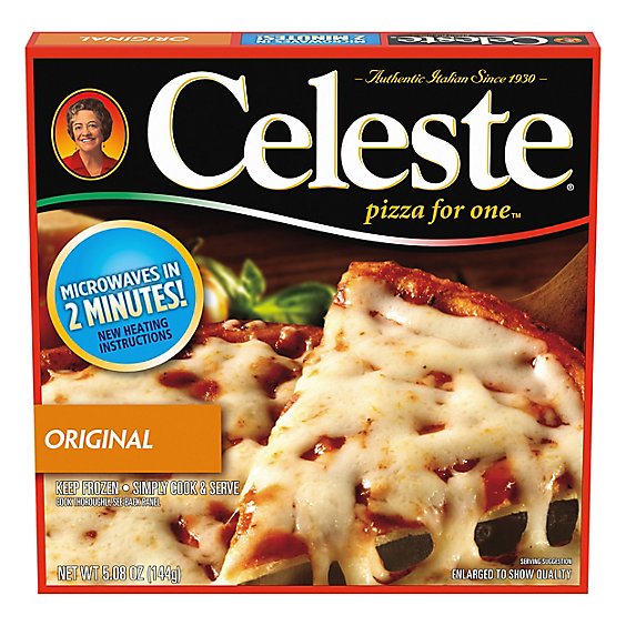 Celeste Original Cheese Pizza For One Individual Microwavable Frozen Pizza - 5.08 Oz