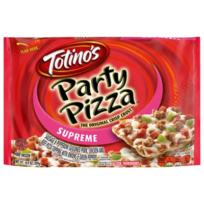 Totinos Party Pizza Supreme Frozen - 10.9 Oz