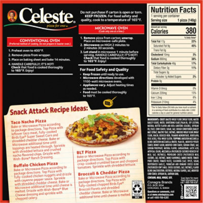 Celeste Original 4 Cheese Individual Microwavable Frozen Pizza - 5.22 Oz - Image 6