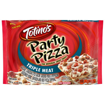 Totinos Party Pizza 3 Meat Frozen - 10.5 Oz