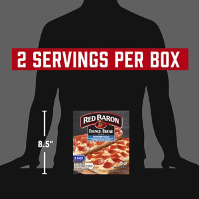 Red Baron Pizza French Bread Singles Pepperoni 2 Count - 10.8 Oz - Image 3