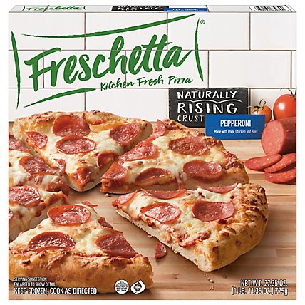 Freschetta Pizza Naturally Rising Crust Signature Pepperoni Frozen - 27.16 Oz - Image 2