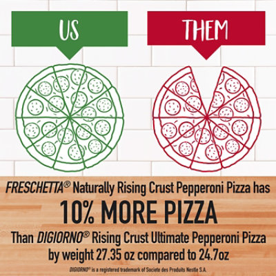 Freschetta Pizza Naturally Rising Crust Signature Pepperoni Frozen - 27.16 Oz - Image 2