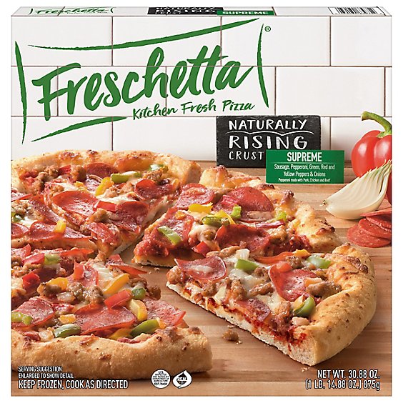 Freschetta Pizza Naturally Rising Crust Classic Supreme Frozen - 29.64 Oz