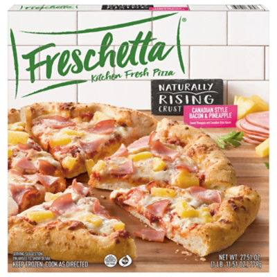 Freschetta Pizza Naturally Rising Crust Canadian Style Bacon & Pineapple Frozen - 25.7 Oz