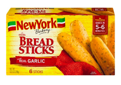 New York Bakery Bread Sticks Real Garlic 6 Count - 10.5 Oz - Image 2