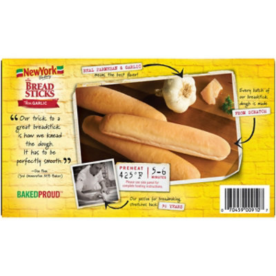 New York Bakery Bread Sticks Real Garlic 6 Count - 10.5 Oz - Image 3