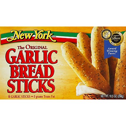 New York Bakery Bread Sticks Real Garlic 6 Count - 10.5 Oz - Image 2