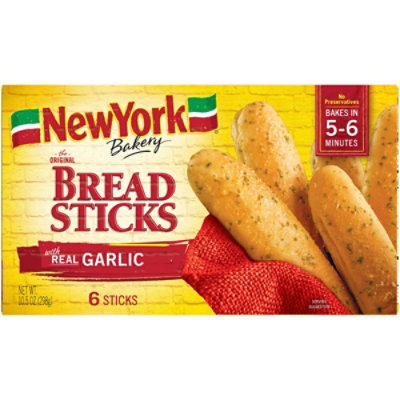 New York Bakery Bread Sticks Real Garlic 6 Count - 10.5 Oz - Image 2