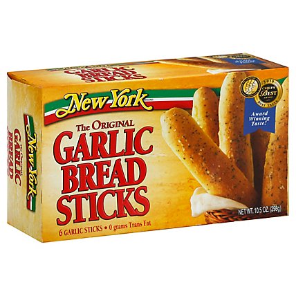 New York Bakery Bread Sticks Real Garlic 6 Count - 10.5 Oz - Image 1