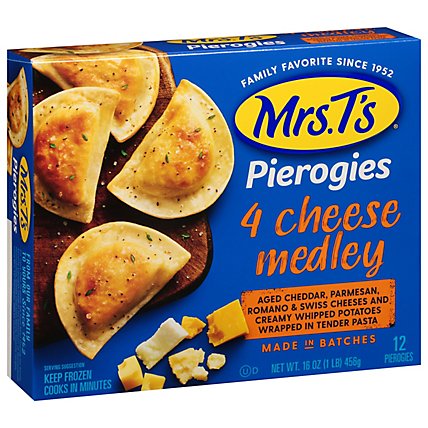 Mrs. Ts Pierogies Four Cheese Medley 12 Count - 16 Oz - Image 1