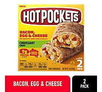 Hot Pockets Applewood Bacon Egg & Cheese Croissant Crust Frozen Breakfast Sandwiches - 8.5 Oz