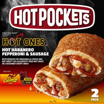 Hot Pockets Premium Pepperoni and Sausage Pizza In Garlic Buttery Crust Sandwiches - 2-8.5 Oz - Image 2