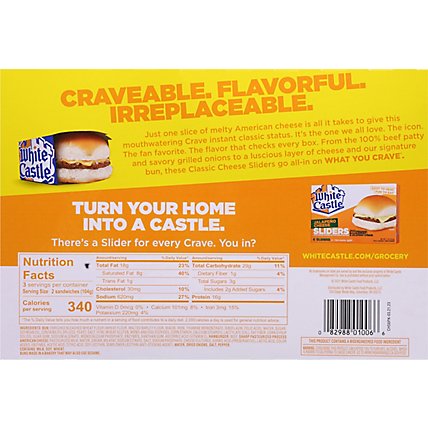 White Castle Microwaveable Cheeseburgers - 6 Count - Image 6