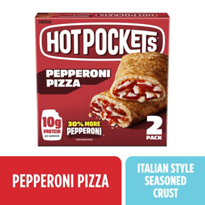 Hot Pockets Premium Pepperoni Pizza Sandwiches 2 Count - 9 Oz