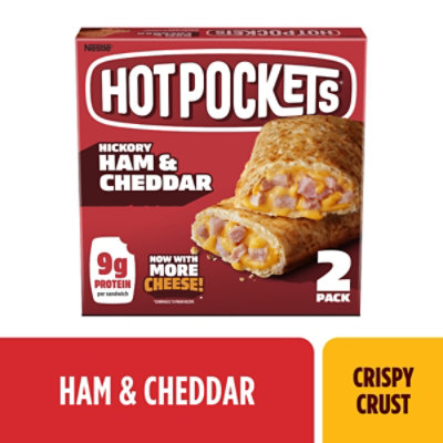 Hot Pocket Hickory Ham And Cheddar Sandwiches Box - 2-9 Oz - Image 1