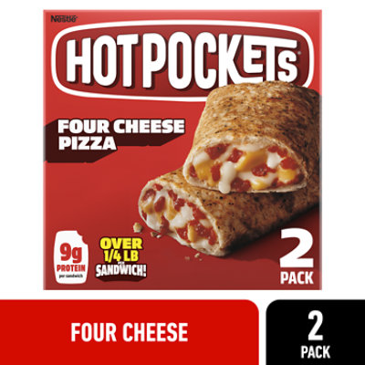 HOT POCKETS Four Cheese Pizza Sandwiches Box 2 Count - 8.5 Oz