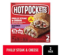 Hot Pockets Philly Steak And Cheese Seasoned Crust Sandwiches Frozen Snack 2 Count - 9 Oz