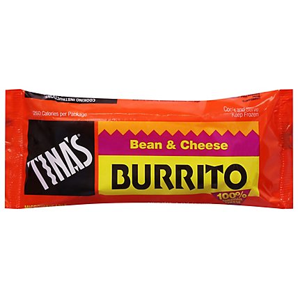 Tinas Frozen Food Burrito Bean & Cheese - 4 Oz - Image 2