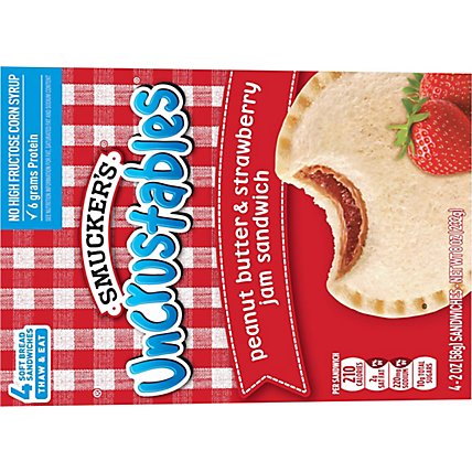 Smuckers Uncrustables Sandwich Peanut Butter and Strawberry Jam 4 Count - 8 Oz - Image 6