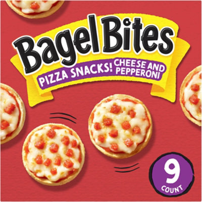 Bagel Bites Cheese & Pepperoni Mini Pizza Bagel Frozen Snacks Box - 9 Count - Image 1