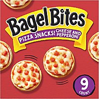 Bagel Bites Cheese & Pepperoni Mini Pizza Bagel Frozen Snacks Box - 9 Count - Image 1