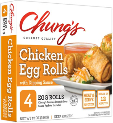 Chungs Egg Rolls Chicken - 12 Oz
