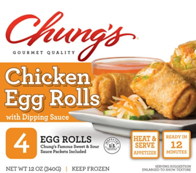 Chungs Egg Rolls Chicken - 12 Oz - Image 3