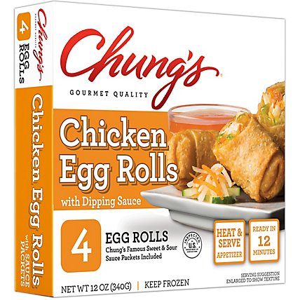 Chungs Egg Rolls Chicken - 12 Oz - Image 2