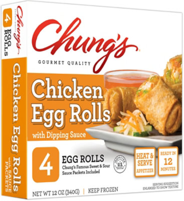 Chungs Egg Rolls Chicken - 12 Oz - Image 2