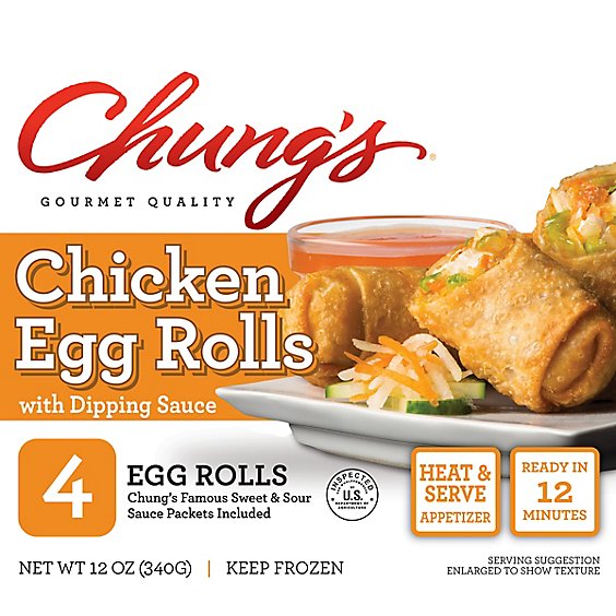 Chungs Egg Rolls Chicken - 12 Oz