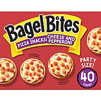 Bagel Bites Cheese & Pepperoni Mini Pizza Bagel Frozen Snacks Box - 40 Count - Image 1