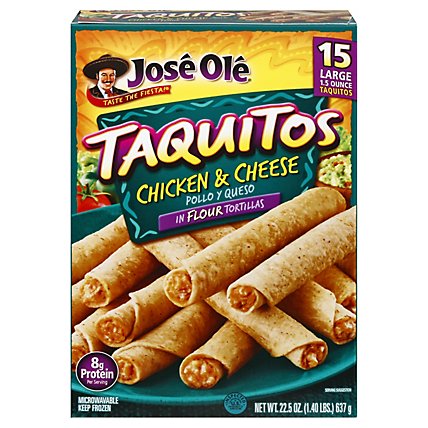 Jose Ole Chicken & Cheese Large Flour Taquitos - 22.5 Oz