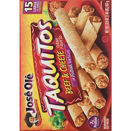 Jose Ole Frozen Mexican Food Taquitos Steak & Cheese Flour Tortillas - 15 Count - Image 6