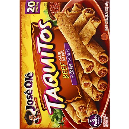 Jose Ole Frozen Mexican Food Taquitos Shredded Steak Corn Tortillas Crispy And Crunchy - 20 Count - Image 6