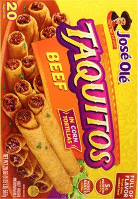 Jose Ole Frozen Mexican Food Taquitos Shredded Steak Corn Tortillas Crispy And Crunchy - 20 Count - Image 6