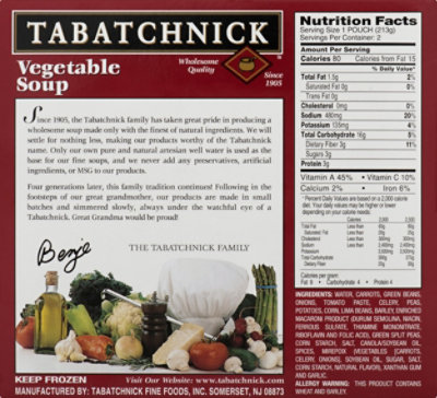 Tabatchnick Vegetable Soup - 15 Oz - Image 2