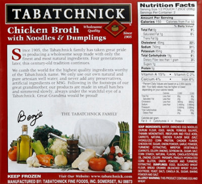 Tabatchnick Chicken Dumpling Soup - 15 Oz - Image 3