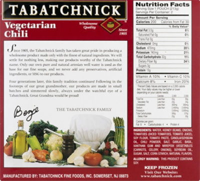 Tabatchnick Vegetarian Chili - 15 Oz - Image 2