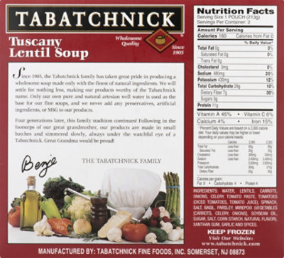 Tabatchnick Soups Lentil - 15 Oz - Image 2