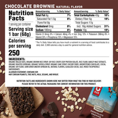 CLIF BAR Chocolate Brownie Flavor Energy Bar - 2.4 Oz - Image 4