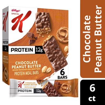 Special K Protein Bars Meal Replacement Chocolate Peanut Butter 6 Count - 9.5 Oz
