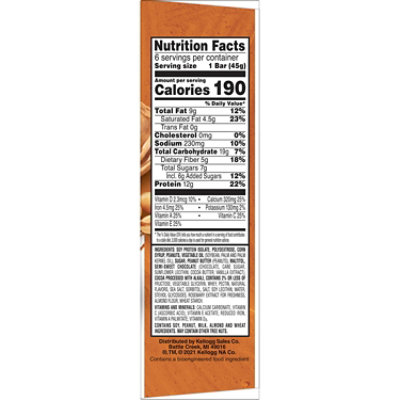 Special K Protein Bars Meal Replacement Chocolate Peanut Butter 6 Count - 9.5 Oz - Image 7