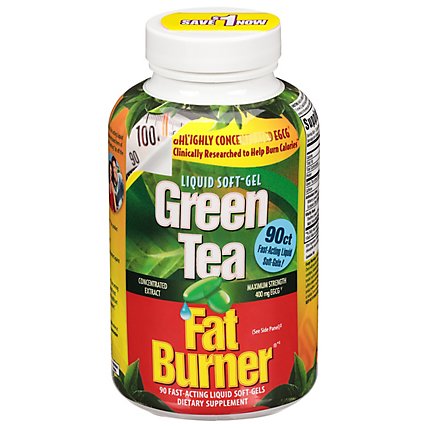 Applied Nutrition Green Tea Liquid Soft-Gels Fat Burner Maximum Strength Fast-Acting - 90 Count - Image 3