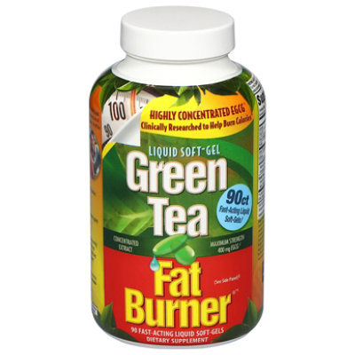Applied Nutrition Green Tea Liquid Soft-Gels Fat Burner Maximum Strength Fast-Acting - 90 Count - Image 1