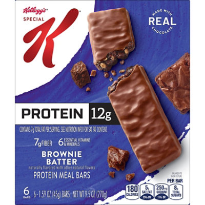 Kelloggs Special K Protein Meal Bars Brownie Batter 12g Protein Snacks 6 Count - 9.5 Oz - Image 5